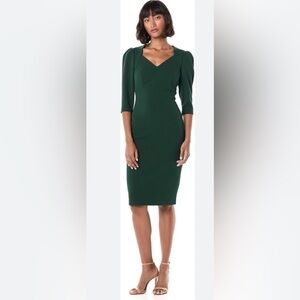 Calvin Klein Forest Green Long Sleeve Dress